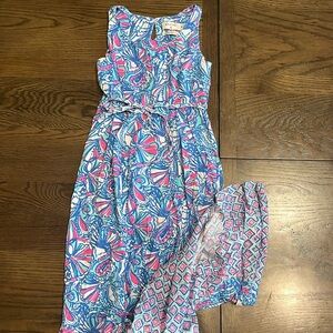 Maxi sundress pink and blue Lilly Pulitzer